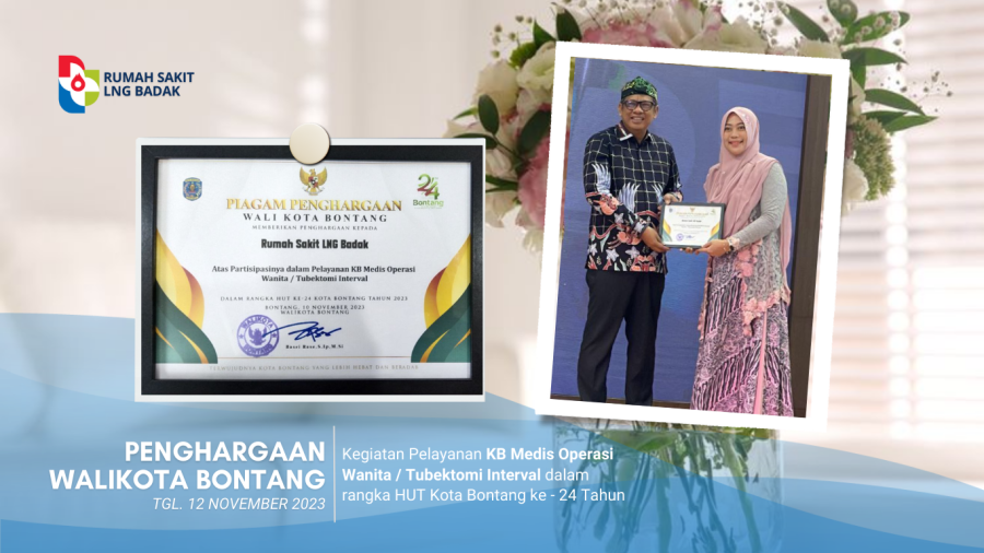 PENGHARGAAN DARI WALIKOTA BONTANG UNTUK RS LNG BADAK